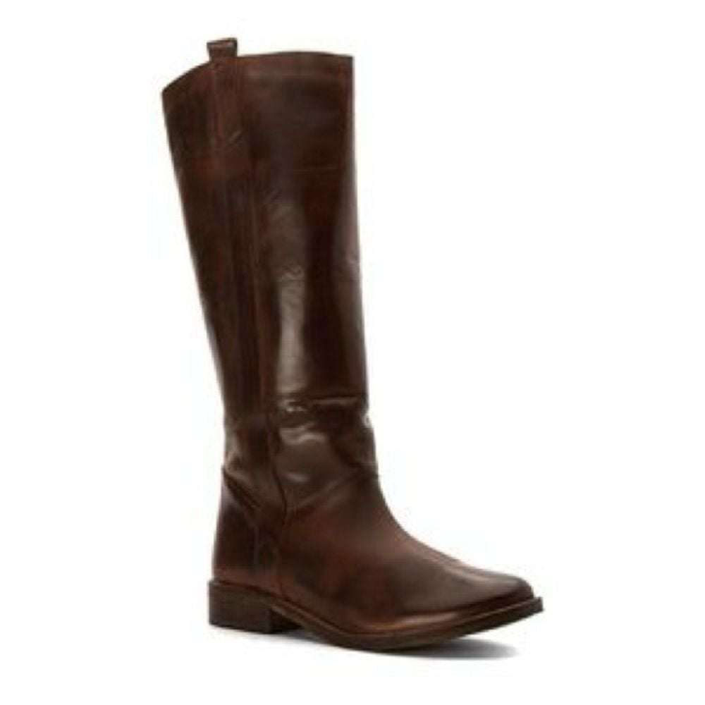 Musse & Cloud Women's Amei Leather Brown Western Pull On Boots- Size 7.5