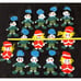 14 Vintage Adorable Christmas Ornaments 6” Handmade Girl & Boy Elves Japan -5k