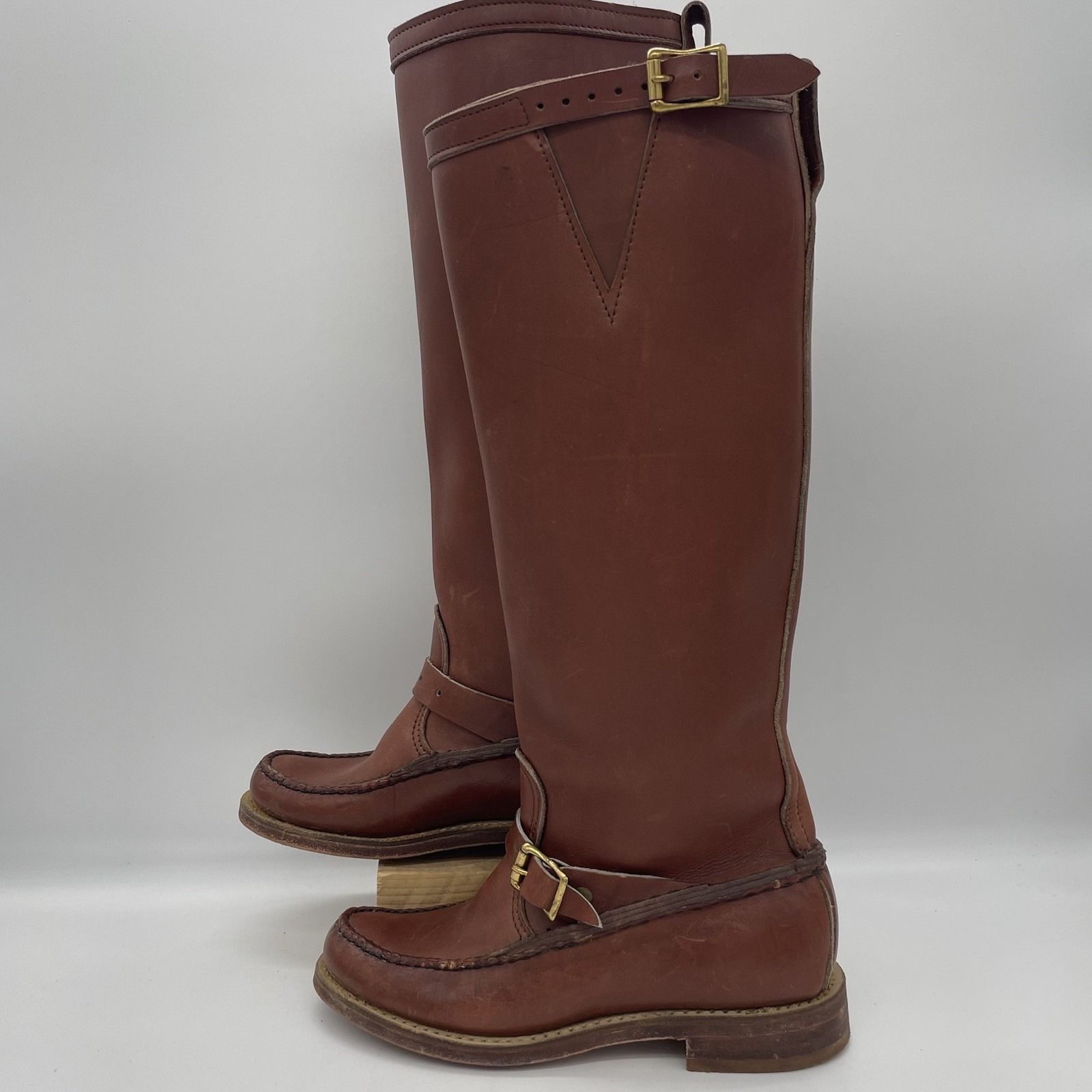 Vintage Gokey Mens 4.5 Womens 6.5 Snake Boots Tall Field Bullhide Leather Custom