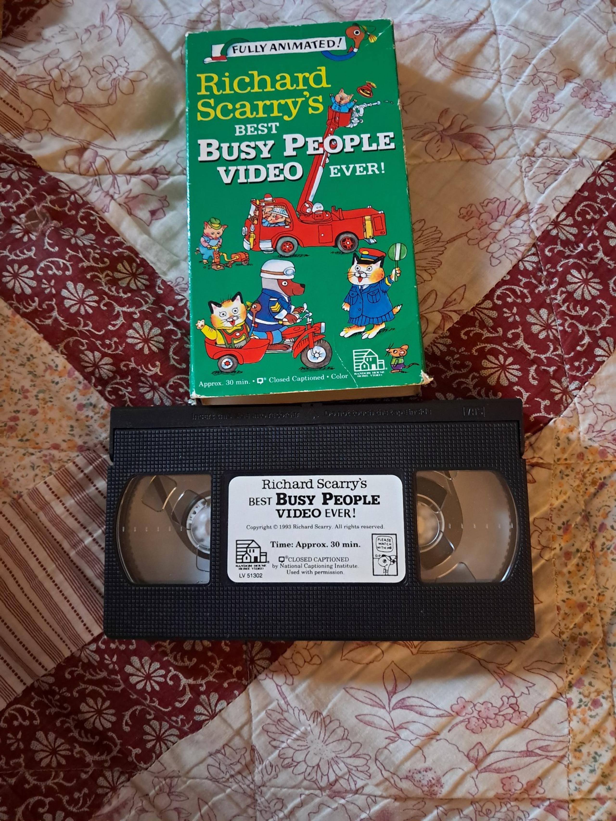 1993 Richard Scarry's Best Busy People Video ever! VHS