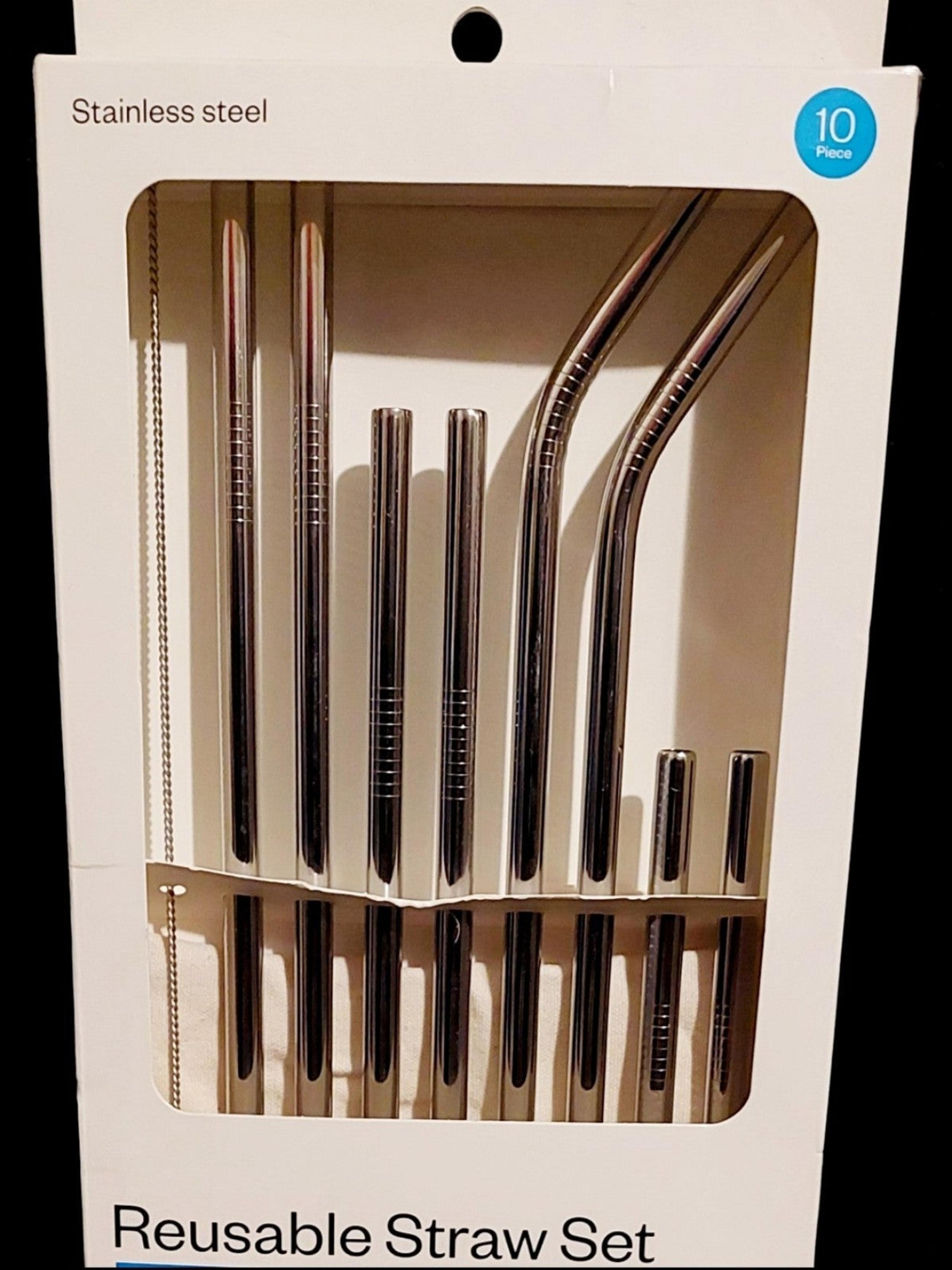 Stainless Steel Reusable Straw Set