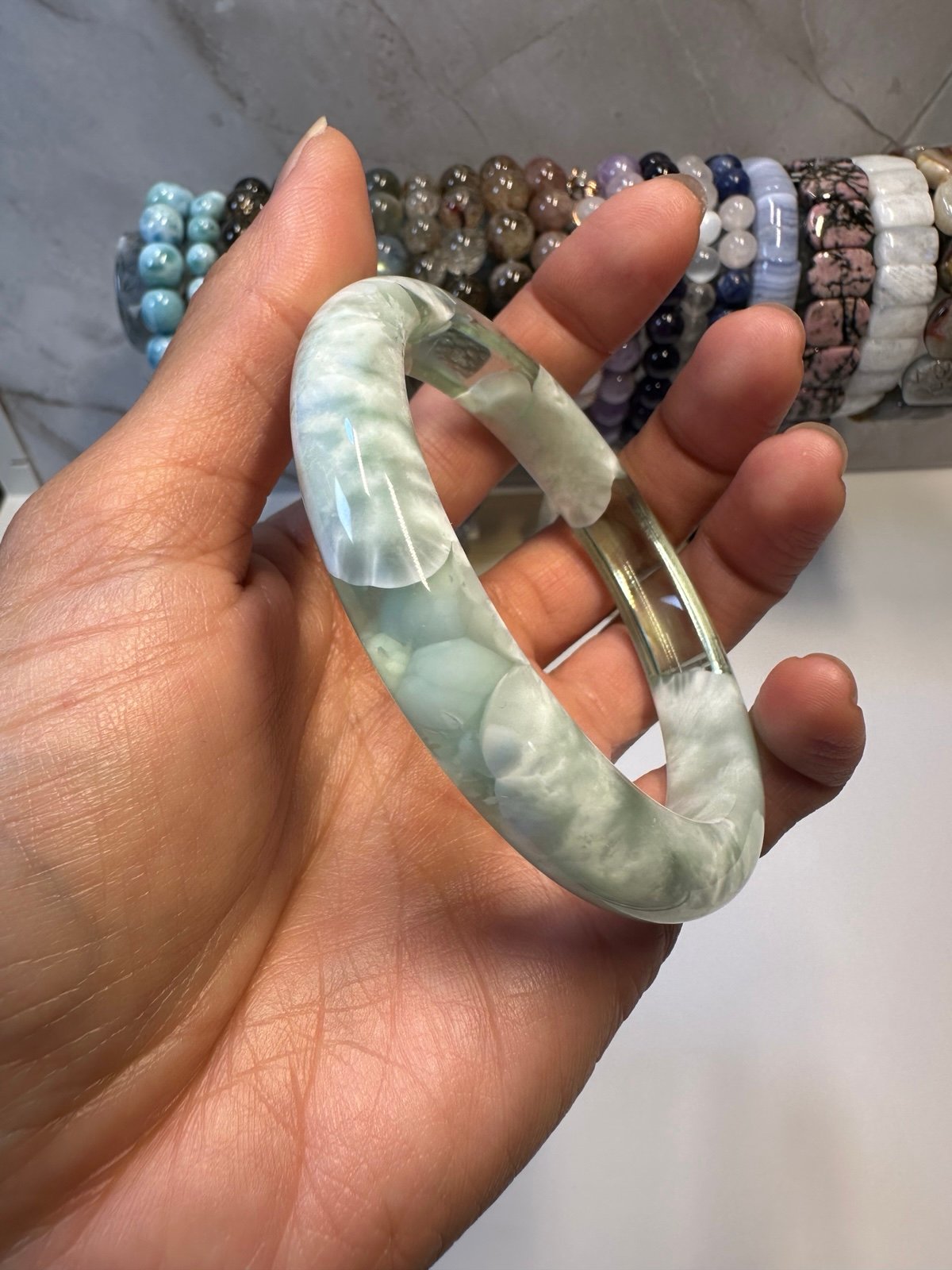 Larimar Bangle (Chinese Larimar) 63mm