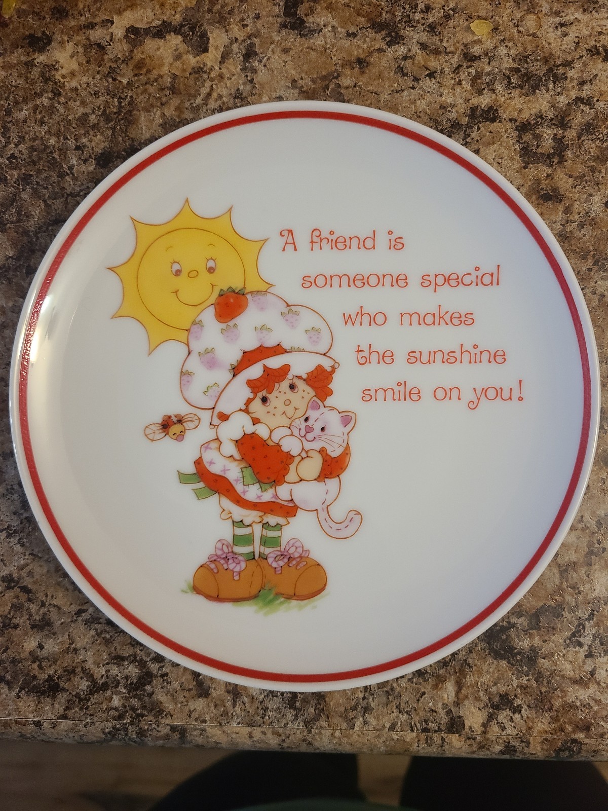 Vintage Strawberry Shortcake Lasting Memories Plate