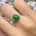 Green emerald jade ring from origin crude adjustable size