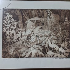 Lithograph “Woodland”, Original Signed W
