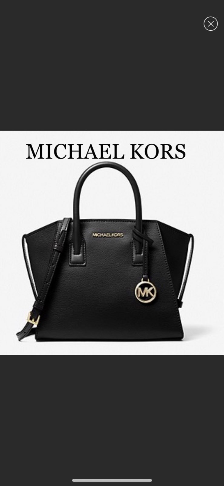 MICHAEL KORS AVRIL Logo Top-Zip Satchel