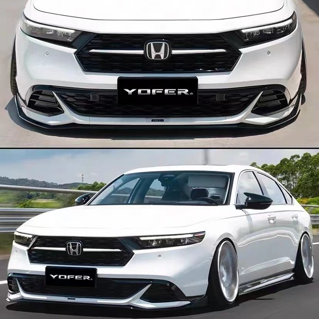 BRAND NEW 2023-2025 HONDA ACCORD YOFER PEARL WHITE FRONT BUMPER LIP TRIM