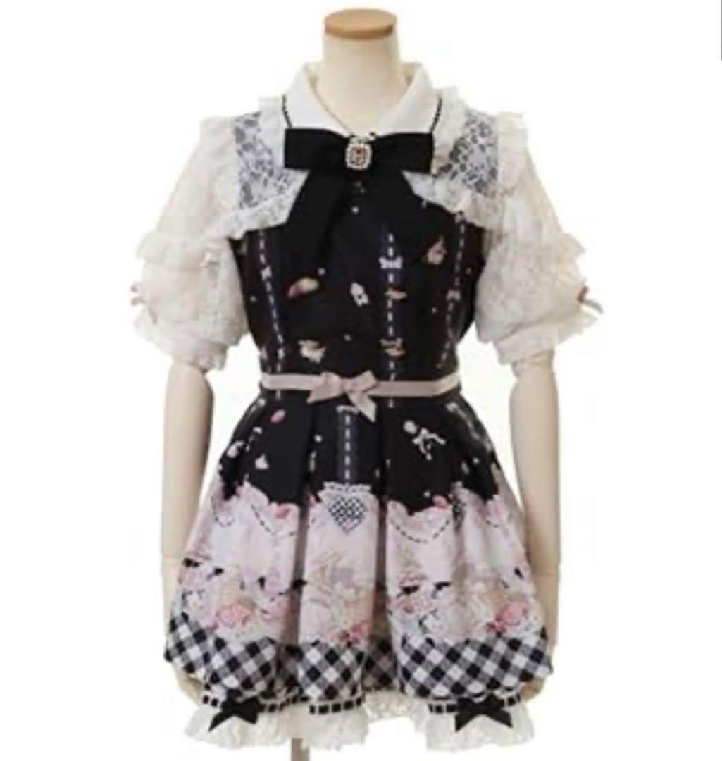 LIZ LISA ❤︎ sugary treats picnic print set up black