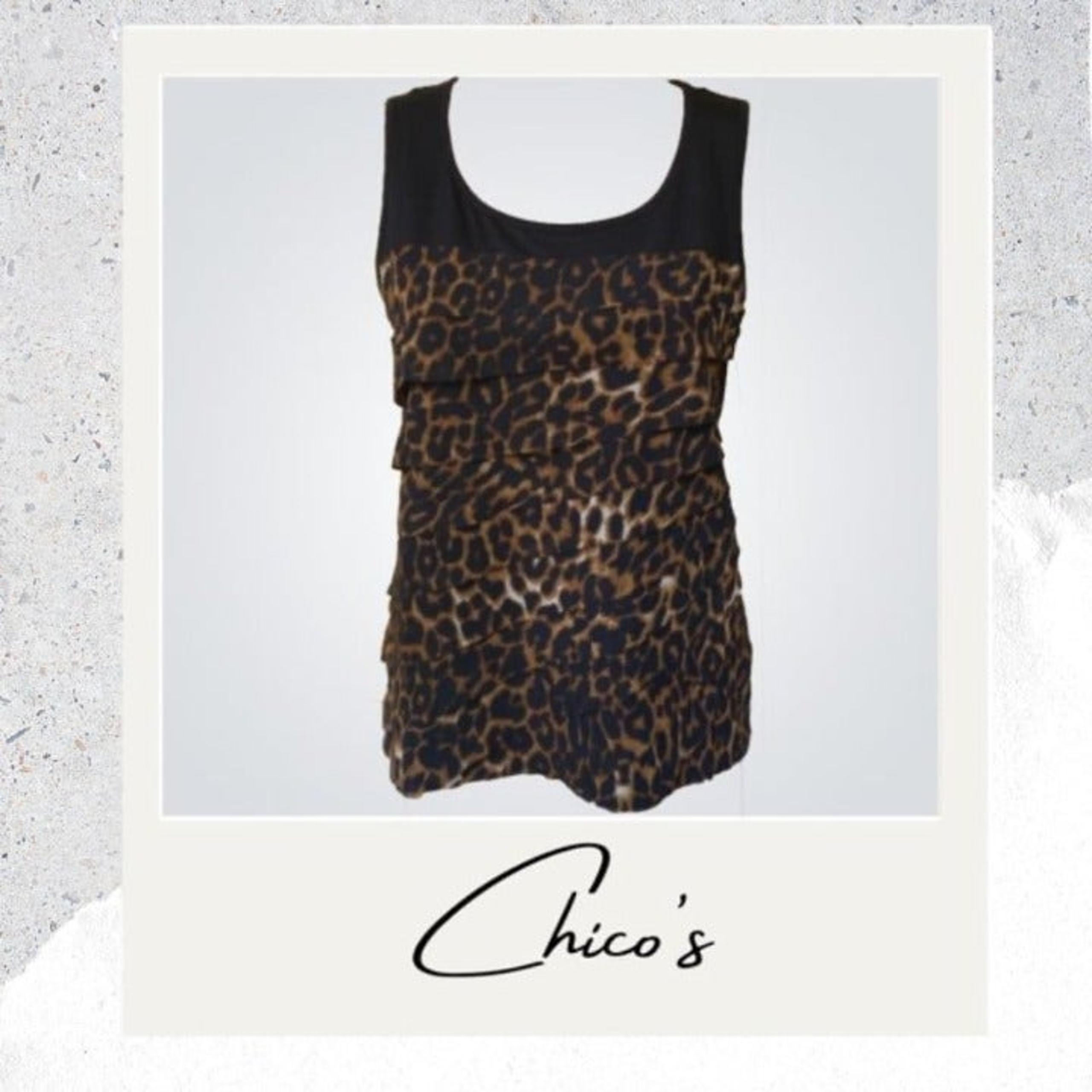 Chico's Layered Leopard Print Tank Top