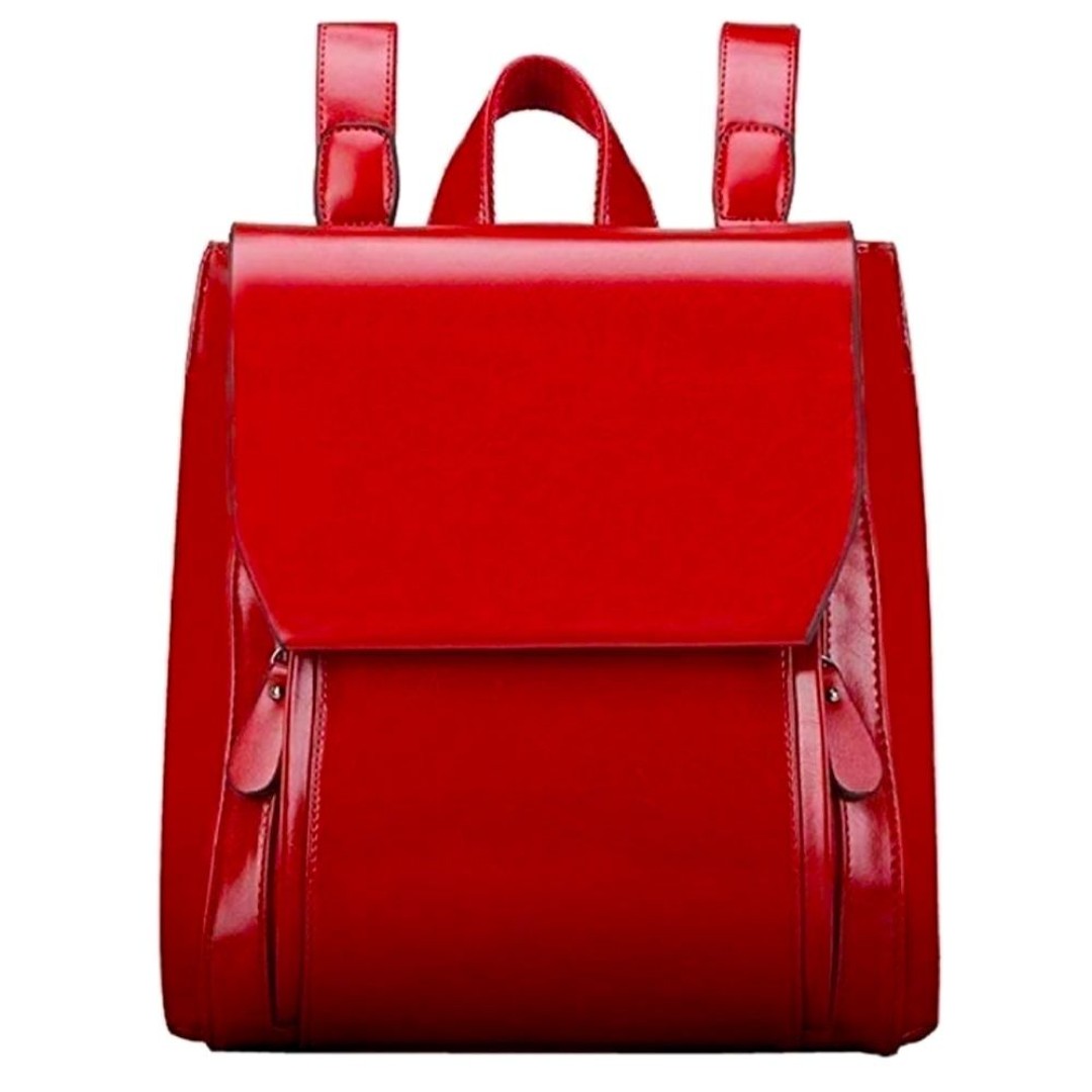Vibrant Red Structured Women’s Backpack