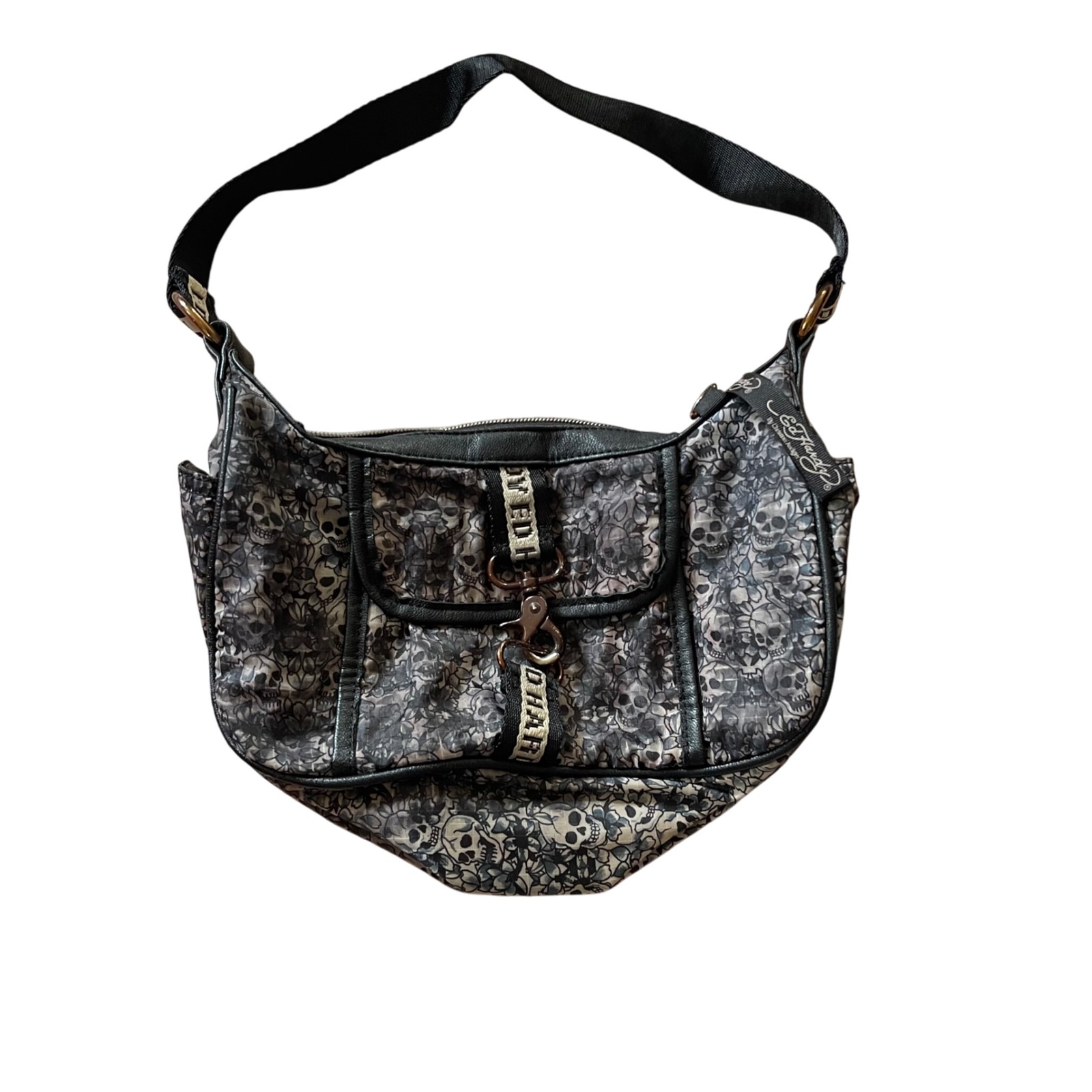 Ed Hardy Skull Hobo Bag Purse Y2K Shoulder Bag Designer