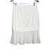 Cris Barros Solid White ruffle Mini Skirt Sz 38