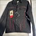 Industrial Indigo Black Denim Embellished Jacket with Rhinestones New Men’s Med