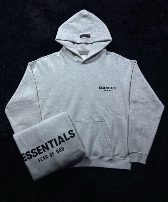 Fear of God SS22 Essentials Light Oatmeal white hoodie new sizes (XS,S,M,L,XL)