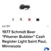 1977 Schmidt Beer Pilsener Bubbler Cash Register Light Saint Paul, Minnesota