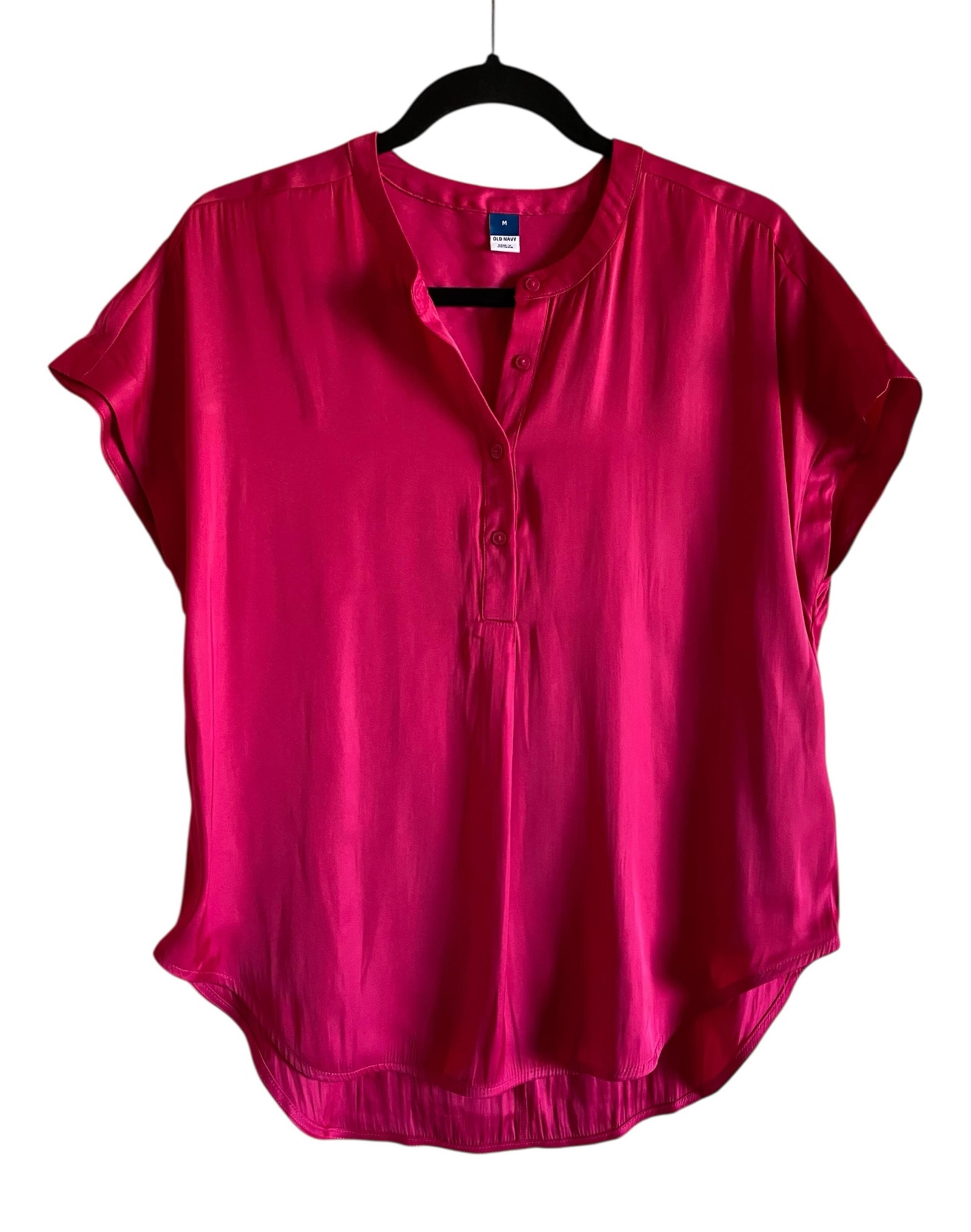 Women’s Old Navy Pink Satin Blouse Top M