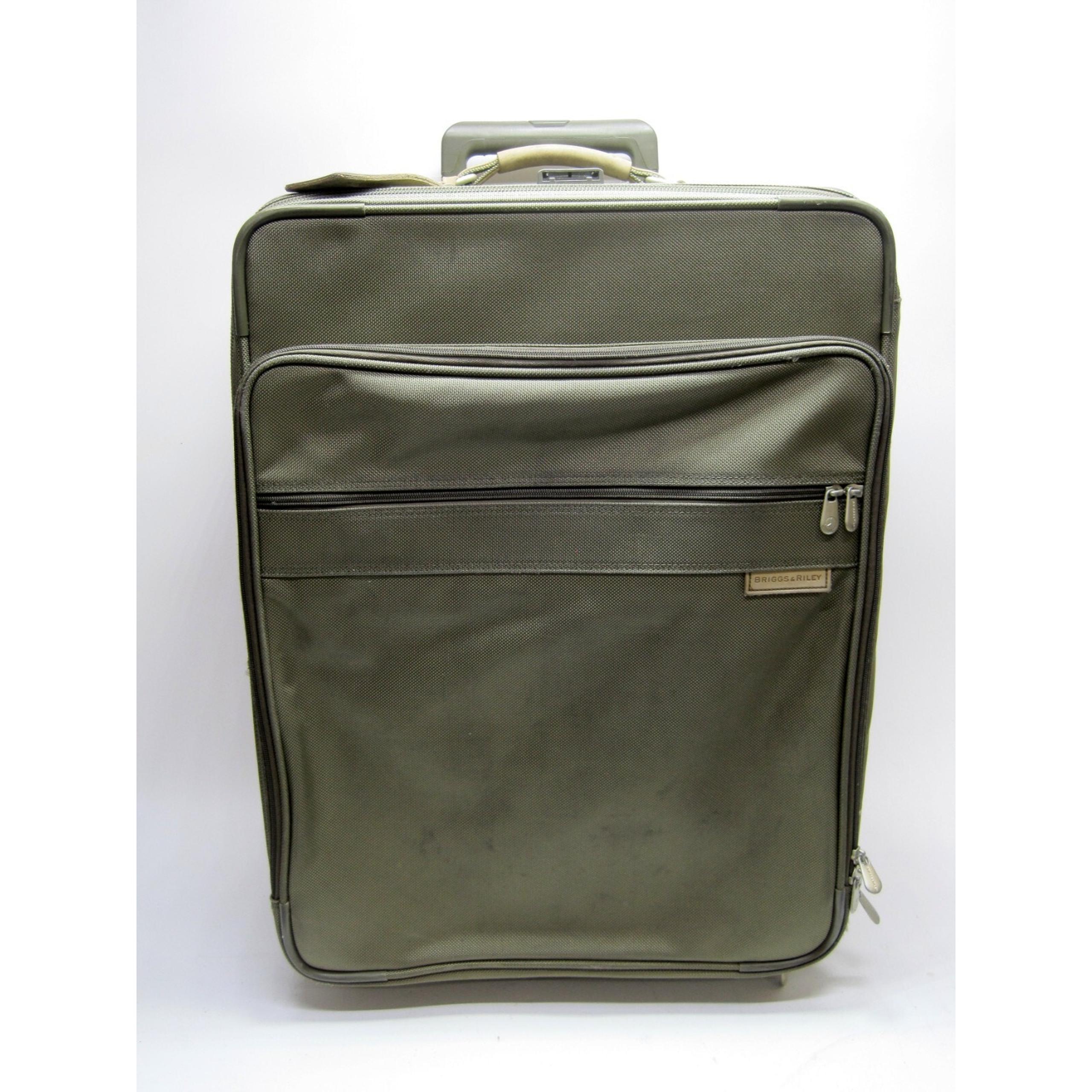 BRIGGS & RILEY Expandable Baseline 26” 2-Wheel Upright Luggage Olive Green
