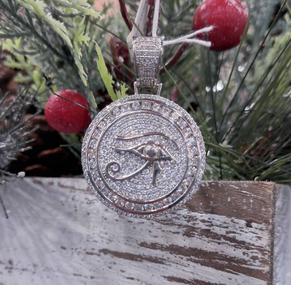 Sterling Silver CZ eye of horus