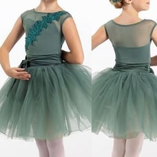 Weissman dance ballet tutu costume sage green A THOUSAND MILES 12605 child MC