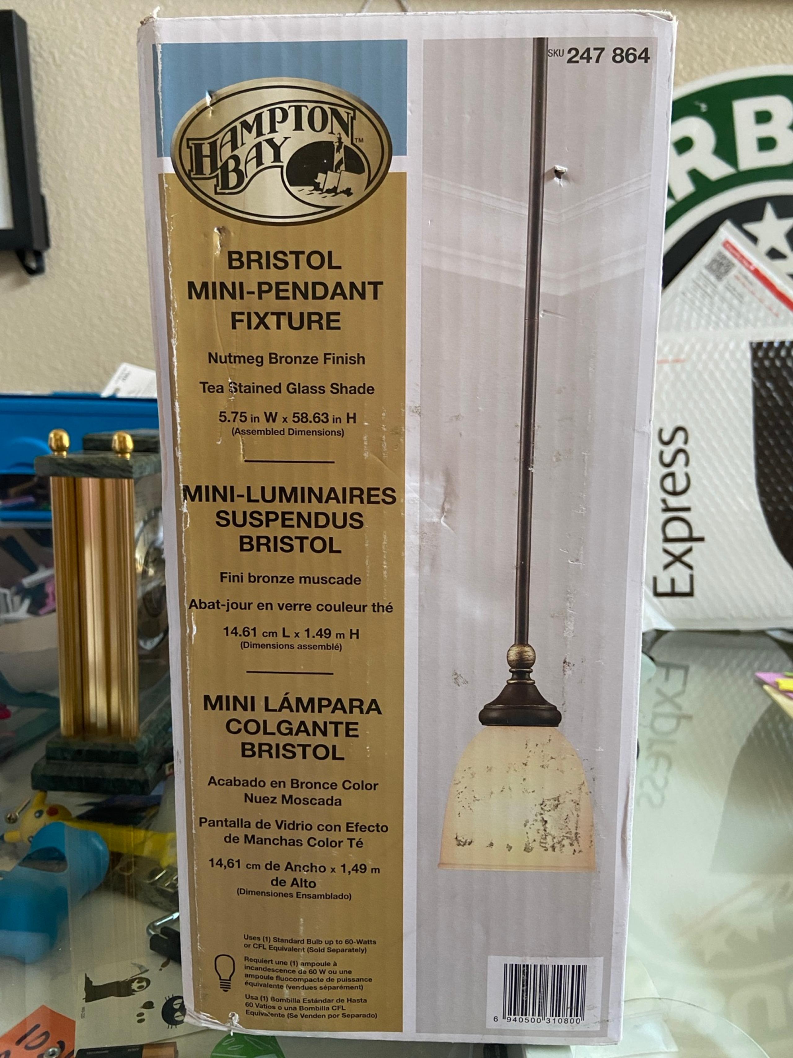Hampton bay pendant light fixture