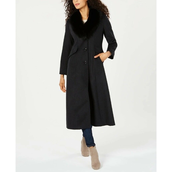 Forecaster Fox-Fur-Collar Maxi Reefer