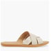 Born Ilana Leather Slide Sandal, Cushioned Padded, White Cream, Size 8, NWT