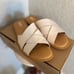 Born Ilana Leather Slide Sandal, Cushioned Padded, White Cream, Size 8, NWT
