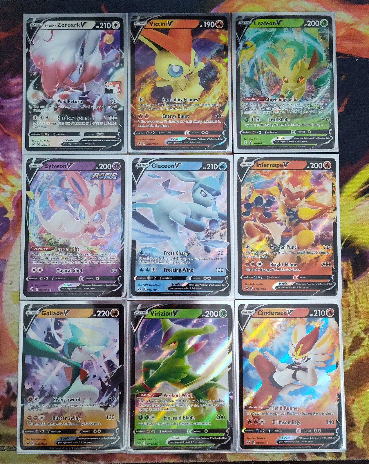 English Ultra Rare V Pokemon Bundle of 9 Cards!