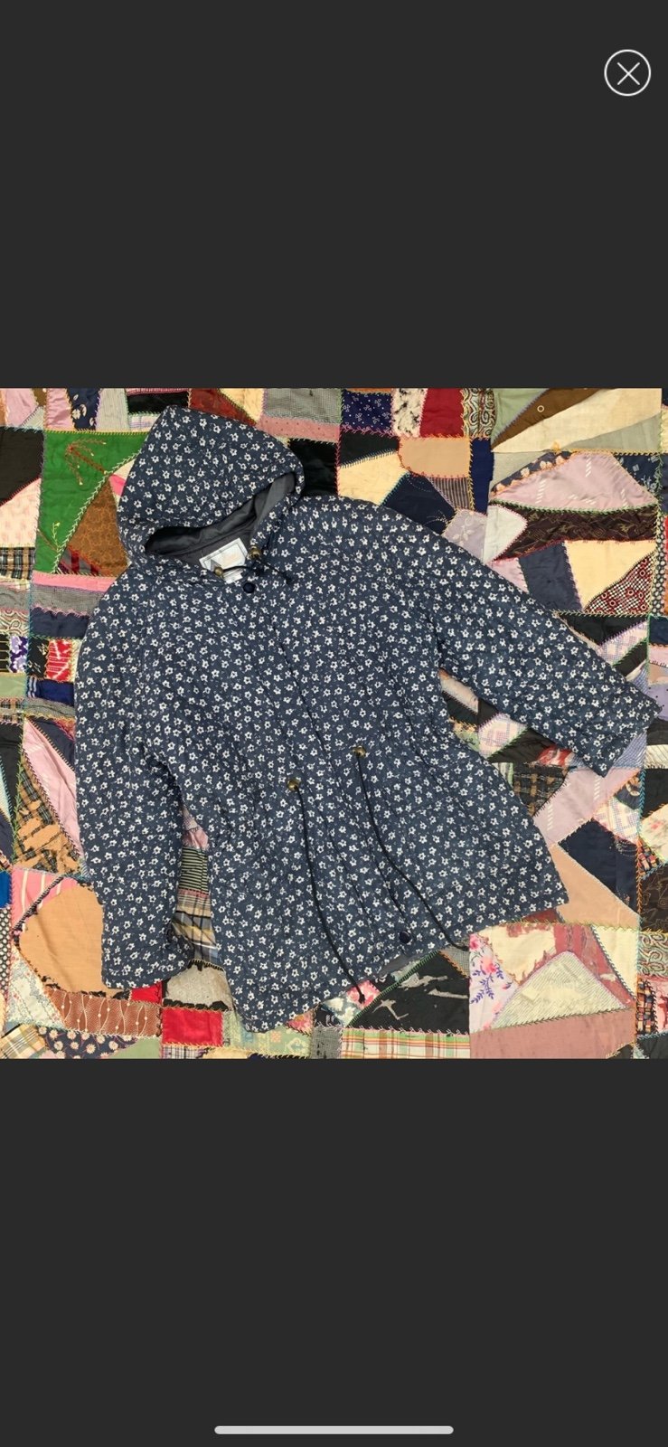 Vintage floral silk puffer jacket
