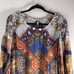 Shiloh 770 Size Medium Sheer Blouse Crowns Royalty Crocheted Fringe Boho 0589