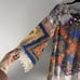 Shiloh 770 Size Medium Sheer Blouse Crowns Royalty Crocheted Fringe Boho 0589