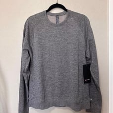 NWT148 Lululemon Men’s Engineered Warmth LS Crew Sweatshirt-VPOR Gray Size XXL