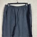 FLAX black 100% linen wide leg crop pants S