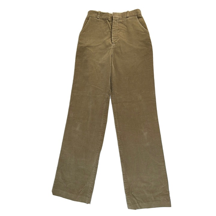 Vintage Womens 12 Corduroy High Rise Trouser Pants USA Brown