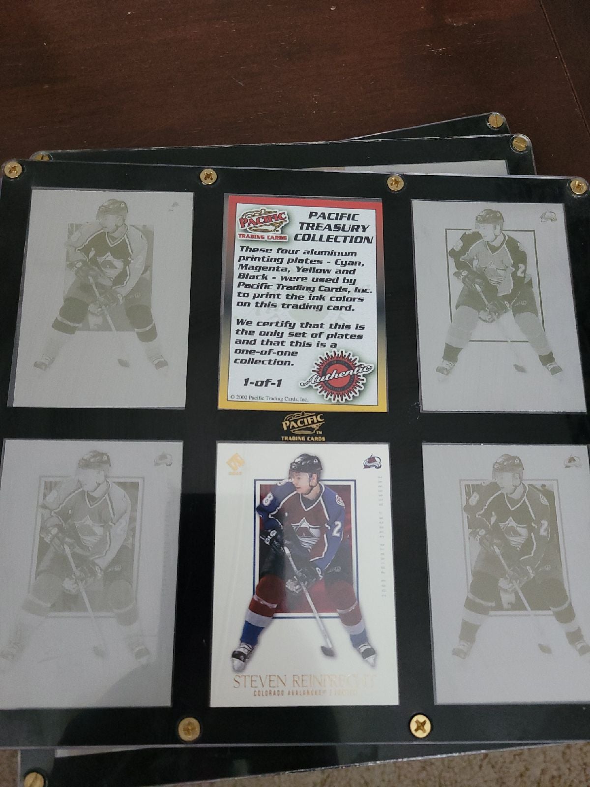 Steven Reinprecht Colorado Avalanche 03-04 Pacific Printing Plate set 1-of-1