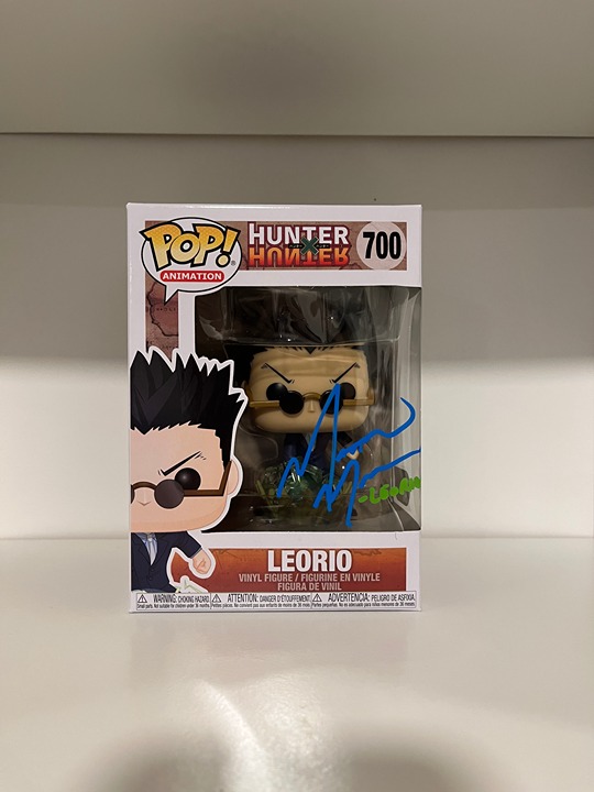 Funko Pop Leorio 700 Hunter x Hunter HxH Anime Animation Signed Auto Matt Mercer