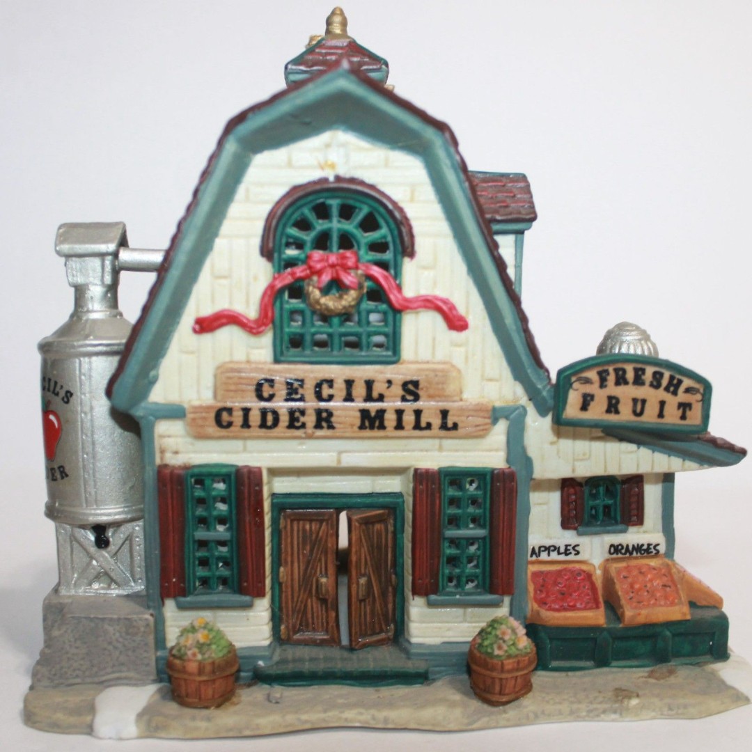 Lemax Cecil's Cider Mill Porcelain Christmas Village Building PLEASE READ