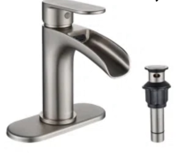 Forious Single Hole Bathroom Faucet w/ Drain Assembly Brushed Nickel WB-0302BND