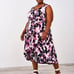 Momper Pleated Nursing & Maternity romper in vibrant tie dye.