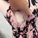 Momper Pleated Nursing & Maternity romper in vibrant tie dye.