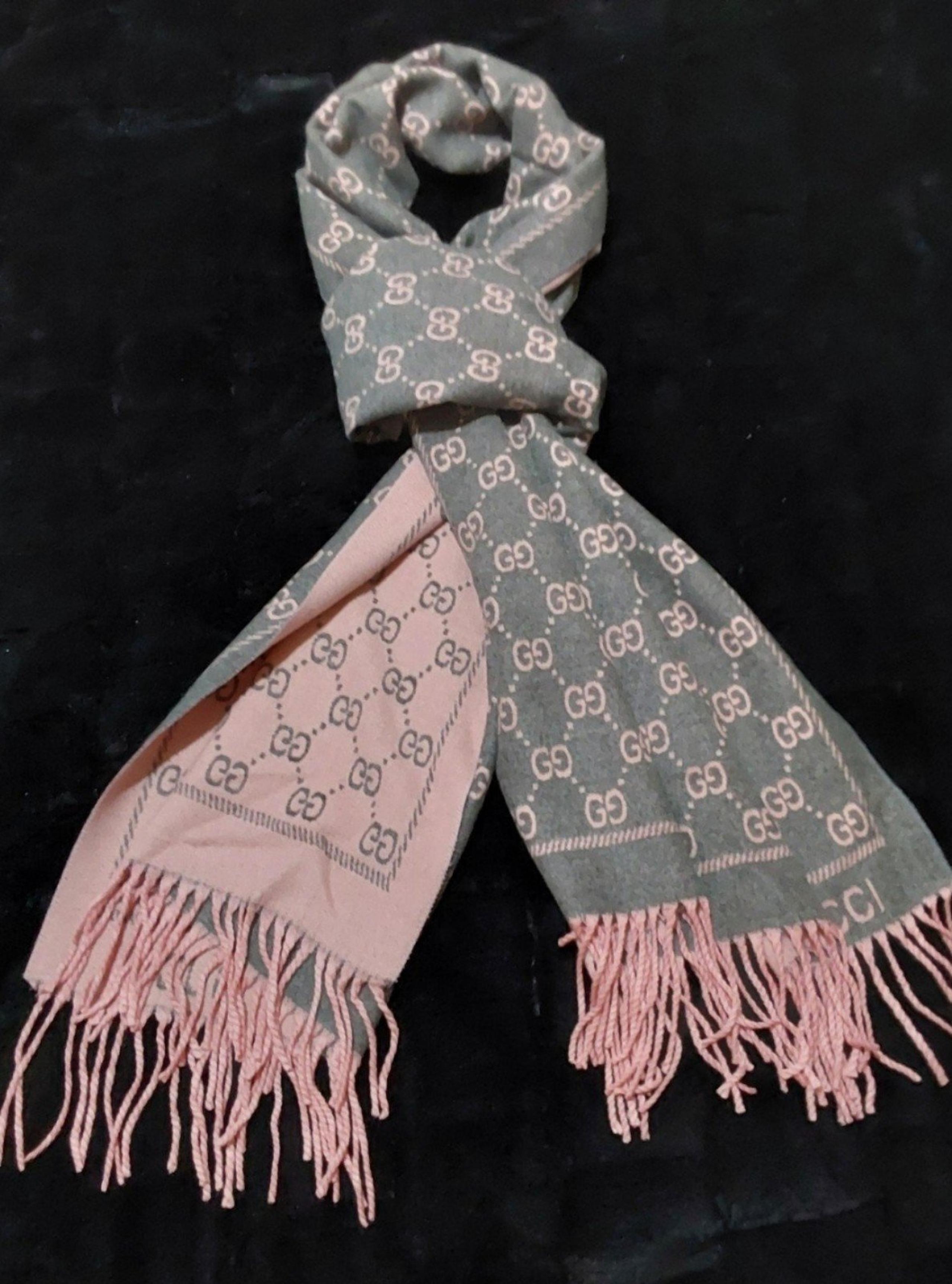 New Winter Grey & Pink Winter Scarf