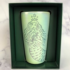Starbucks 50th anniversary Tumbler hot cup to go Green Siren 12 FL OZ iridescent