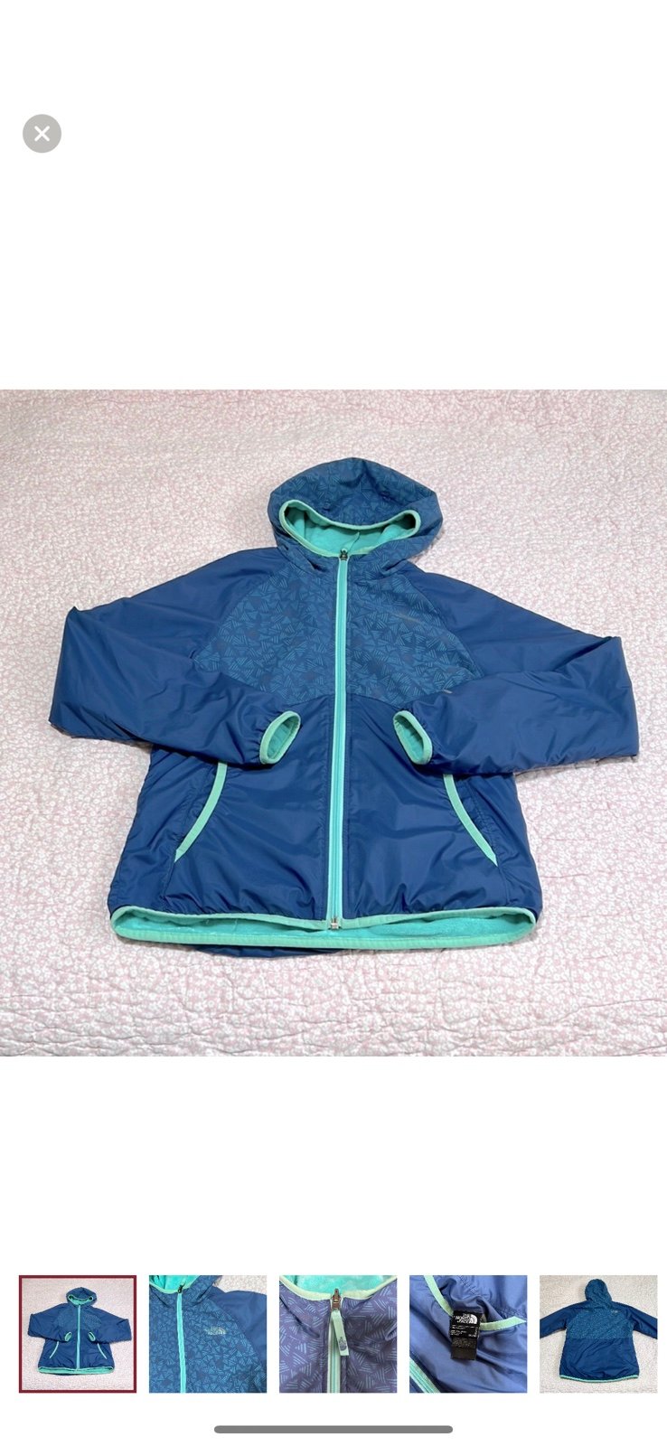 The North Face Purple Reversible Fleece Windbreaker Jacket Size: L