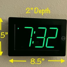 Alarm Clock, Wall Clock, Digital Clock, 3 LED Digit Display, Battery Operated