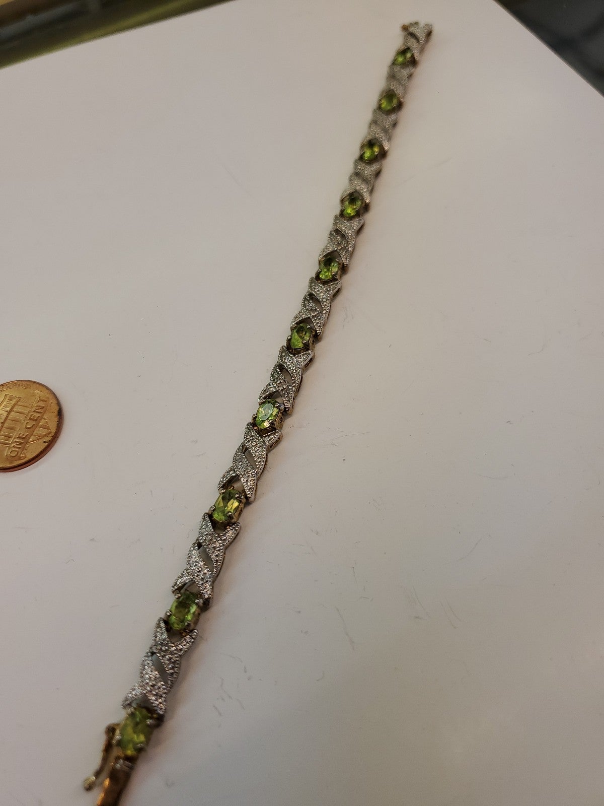 Peridot tennis Bracelet