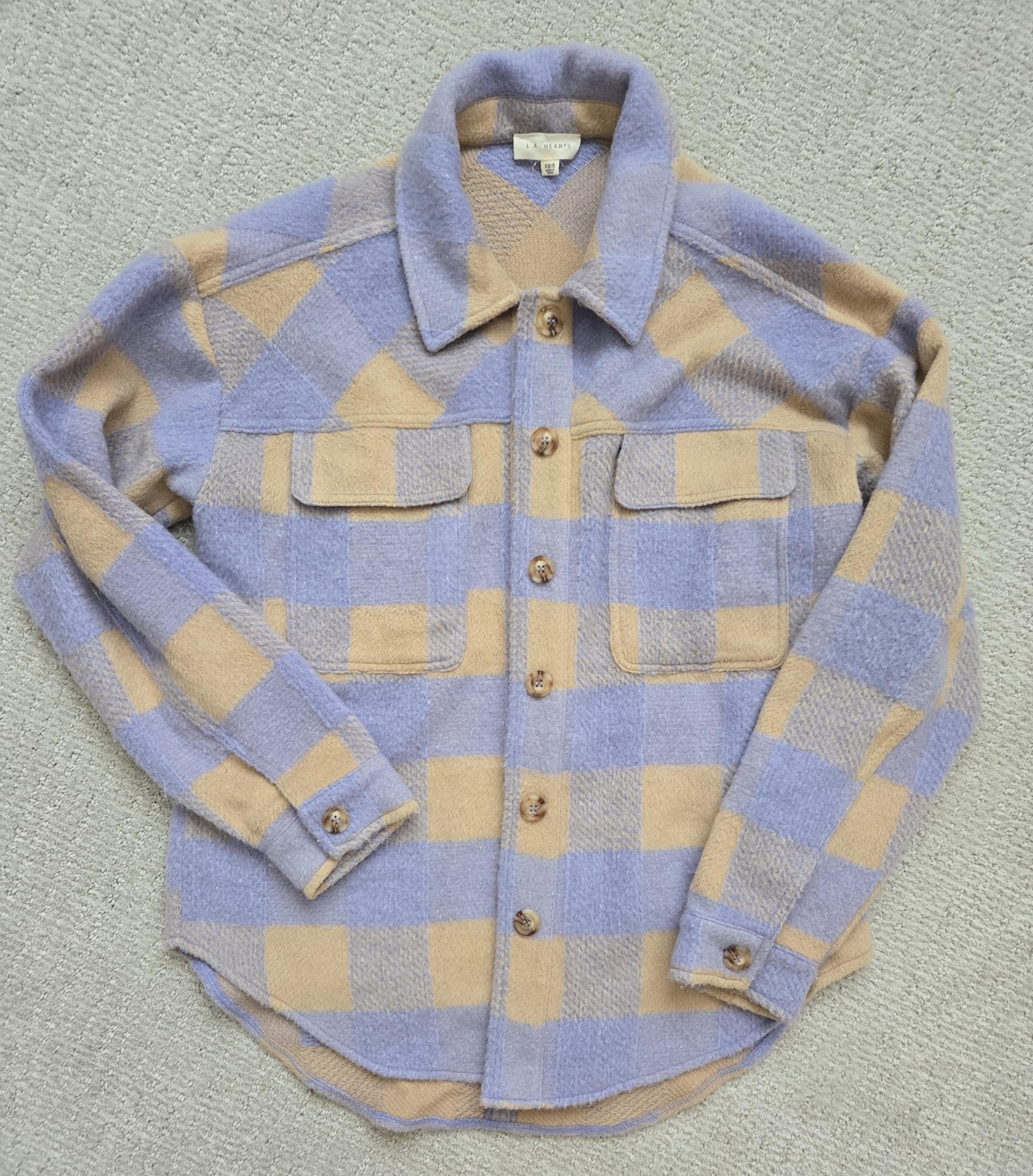 LA HEARTS Women's Flannel Shirt Jacket Size XS