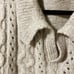 Ciao Lucia Torino Cable Knit Collared Cropped Sweater in Sand
