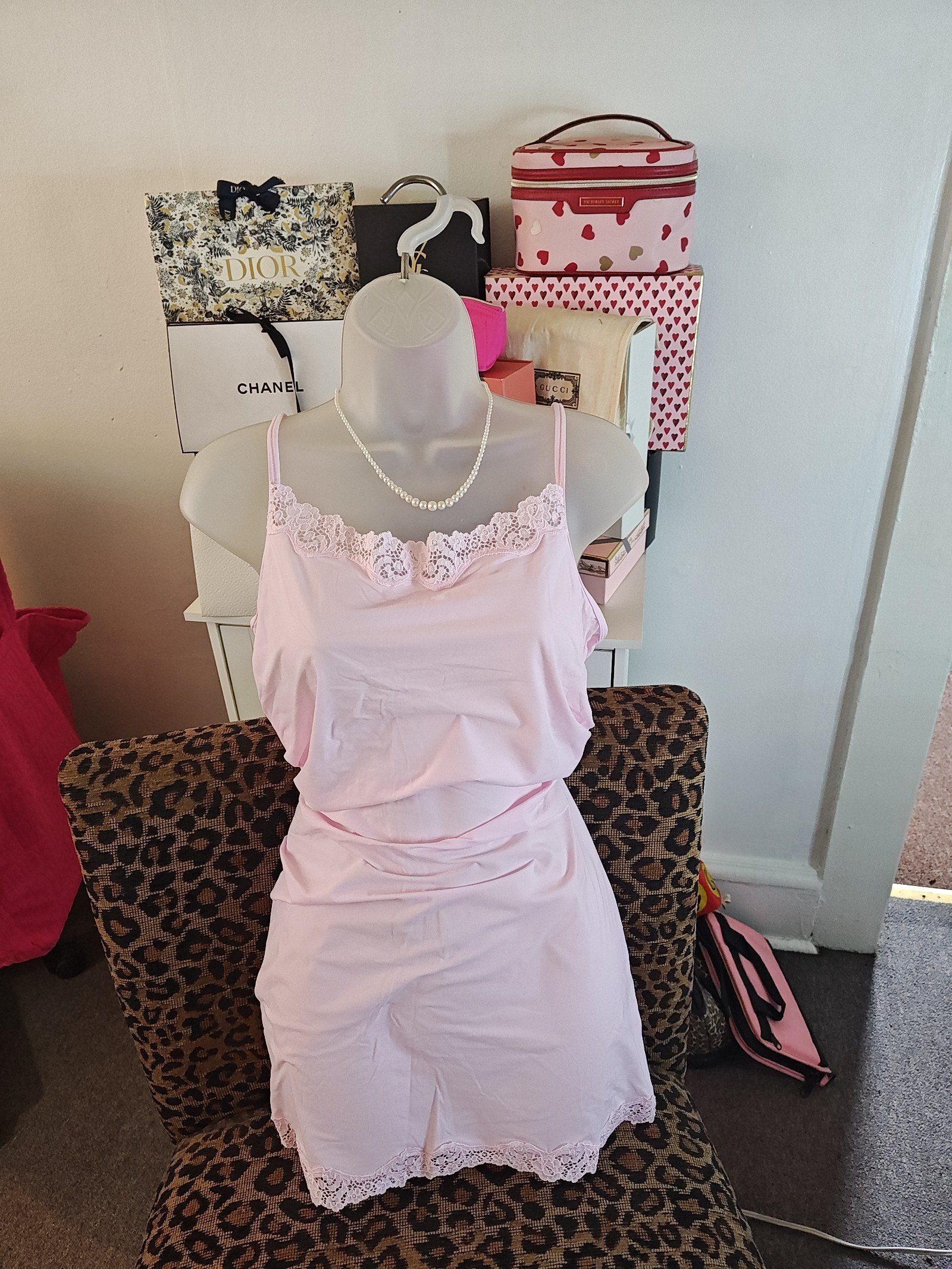 Cherry Blossom Lace Slip Dress