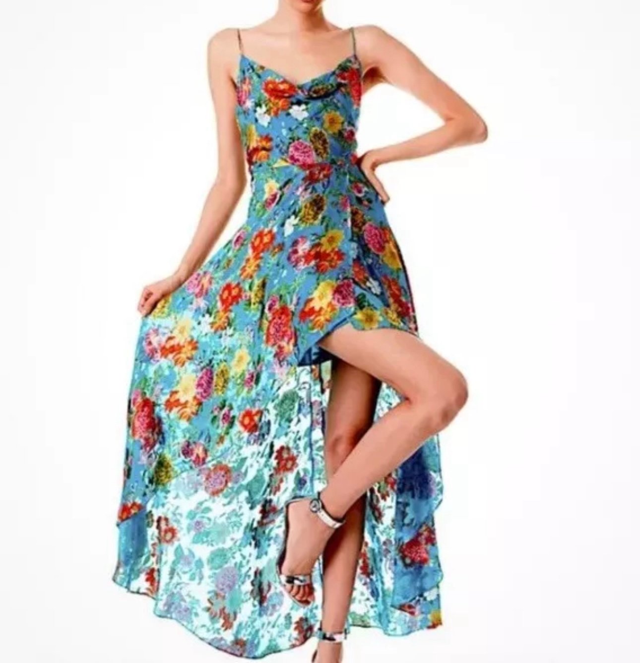 Alice + Olivia Christina Floral High Low Dress Size 14