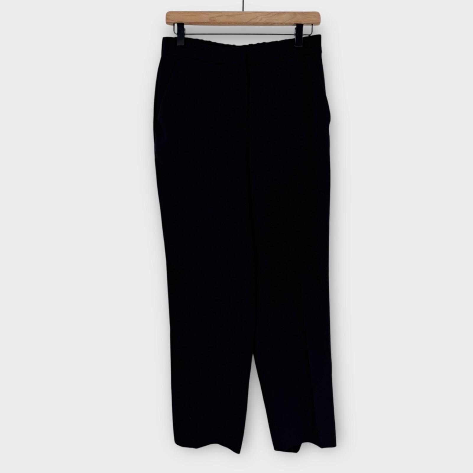 J. Crew Womens Size 6 Small Black Elastic Stretch Waist Cropped Dress Pants